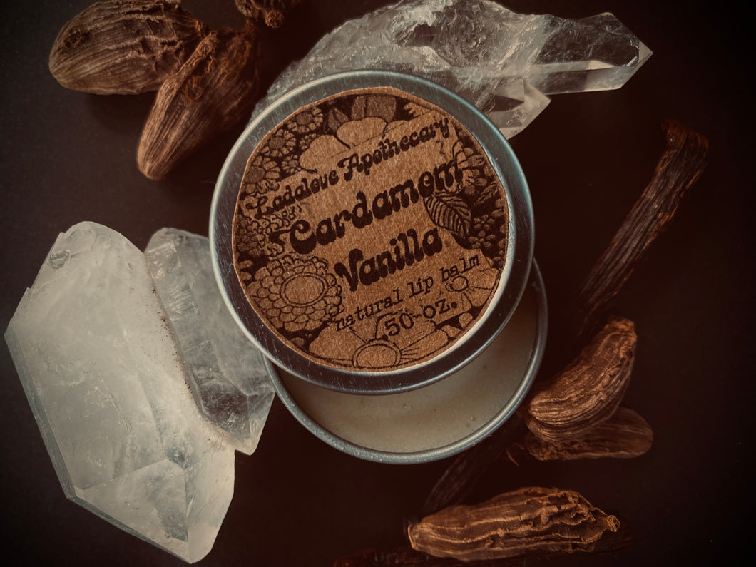 Cardamom vanilla // natural lip balm